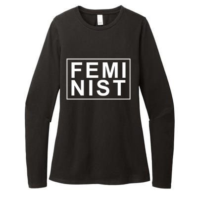 Feminist Logo Womens CVC Long Sleeve Shirt