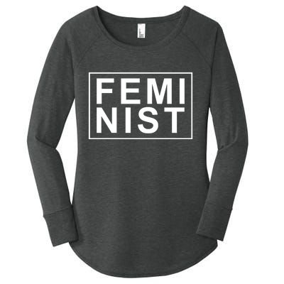 Feminist Logo Women's Perfect Tri Tunic Long Sleeve Shirt