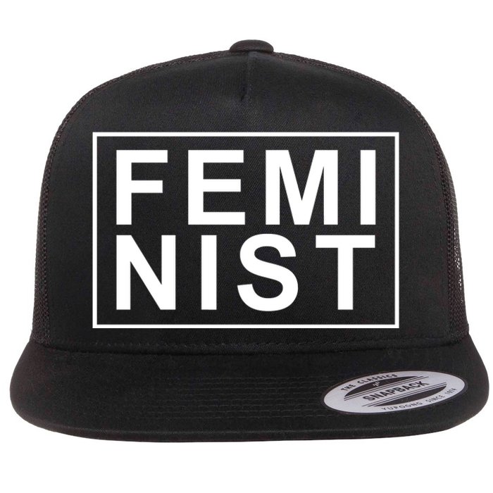 Feminist Logo Flat Bill Trucker Hat