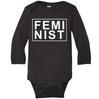 Feminist Logo Baby Long Sleeve Bodysuit