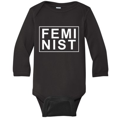 Feminist Logo Baby Long Sleeve Bodysuit