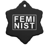 Feminist Logo Ceramic Star Ornament