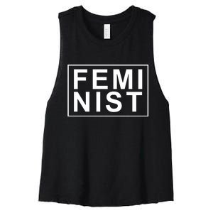 Feminist Logo Women's Racerback Cropped Tank