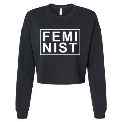 Feminist Logo Cropped Pullover Crew