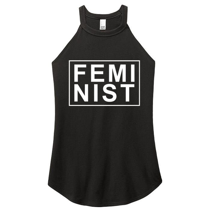 Feminist Logo Women's Perfect Tri Rocker Tank