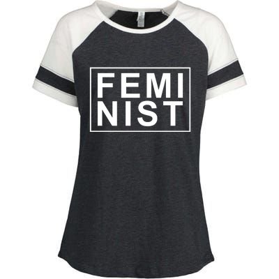 Feminist Logo Enza Ladies Jersey Colorblock Tee