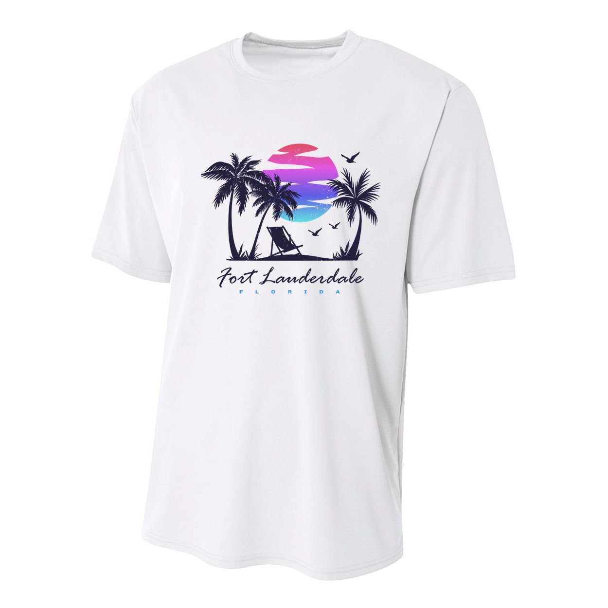 Fort Lauderdale Florida Beach Vacation Retro Vintage Sunset Gift Youth Performance Sprint T-Shirt