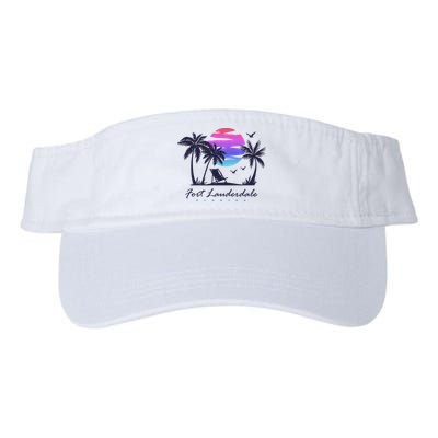 Fort Lauderdale Florida Beach Vacation Retro Vintage Sunset Gift Visor