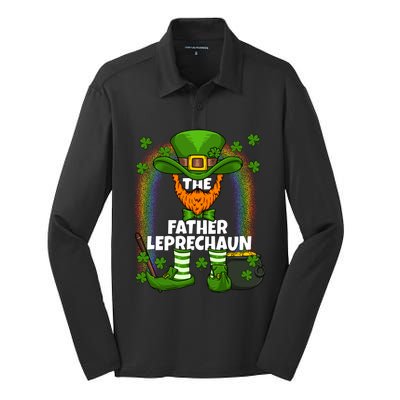 Father Leprechaun Family Matching St Patricks Day Party Gift Silk Touch Performance Long Sleeve Polo