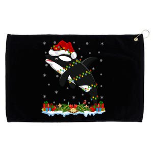 Fishing Lover Family Matching Santa Orca Fish Christmas Gift Grommeted Golf Towel