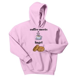 Food Lover Funny Coffee Meets Bagels Foodie Breakfast Design Gift Kids Hoodie