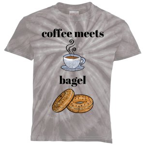 Food Lover Funny Coffee Meets Bagels Foodie Breakfast Design Gift Kids Tie-Dye T-Shirt