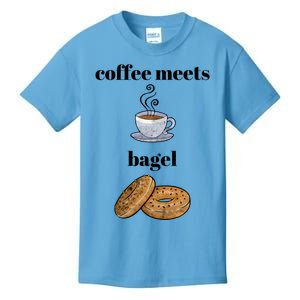 Food Lover Funny Coffee Meets Bagels Foodie Breakfast Design Gift Kids T-Shirt