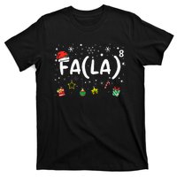 FA (LA)8 Funny Christmas Santa Fa La Math Teacher  T-Shirt