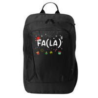 FA (LA)8 Funny Christmas Santa Fa La Math Teacher  City Backpack