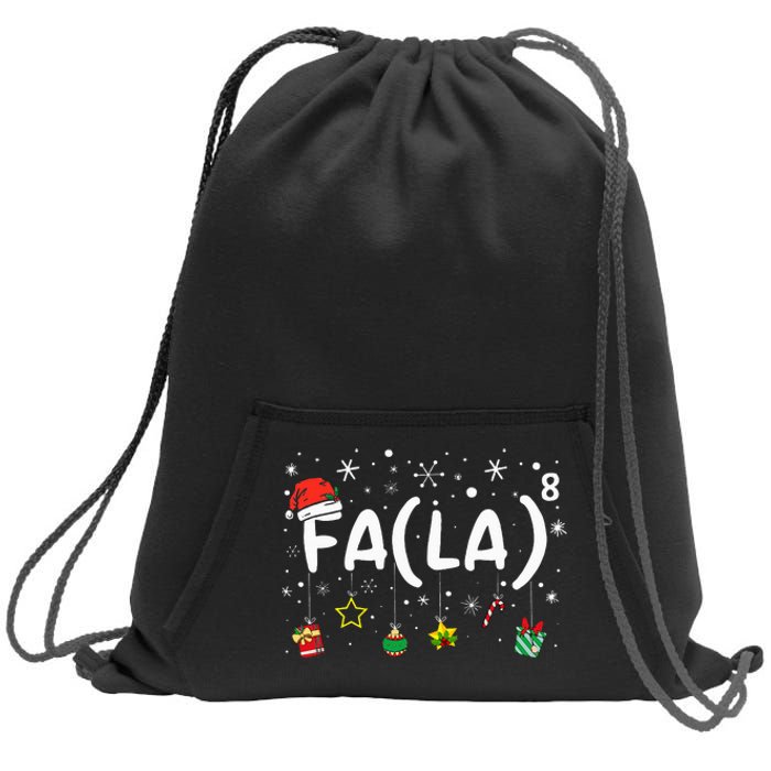 FA (LA)8 Funny Christmas Santa Fa La Math Teacher  Sweatshirt Cinch Pack Bag