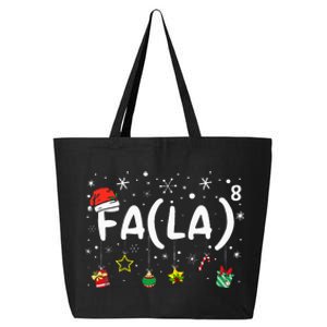 FA (LA)8 Funny Christmas Santa Fa La Math Teacher  25L Jumbo Tote