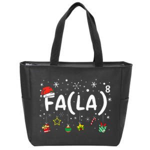 FA (LA)8 Funny Christmas Santa Fa La Math Teacher  Zip Tote Bag