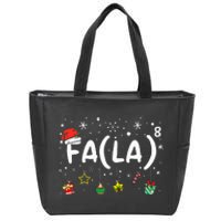 FA (LA)8 Funny Christmas Santa Fa La Math Teacher  Zip Tote Bag