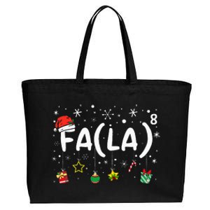 FA (LA)8 Funny Christmas Santa Fa La Math Teacher  Cotton Canvas Jumbo Tote