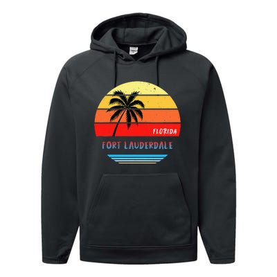 Fort Lauderdale Fort Lauderdale Florida Performance Fleece Hoodie