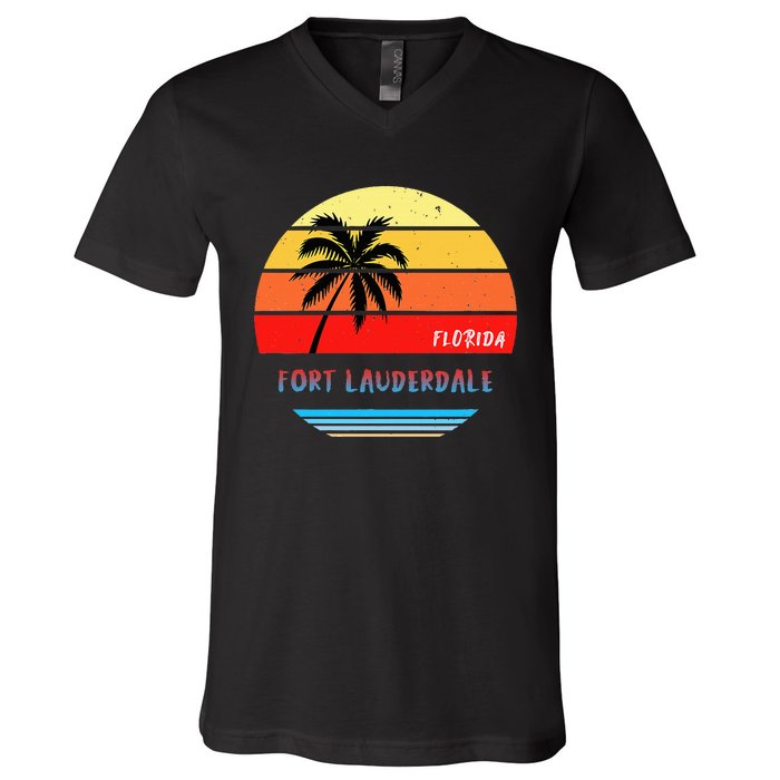 Fort Lauderdale Fort Lauderdale Florida V-Neck T-Shirt