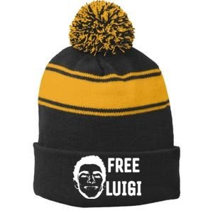 Free Luigi Stripe Pom Pom Beanie