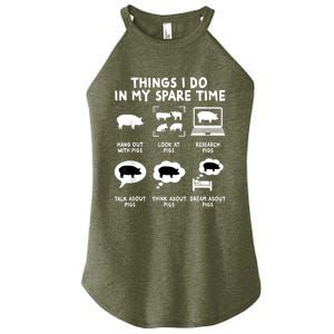 Farm Life Farming Pig Lover Fun Pig Owner And Animal Lover Women's Perfect Tri Rocker Tank