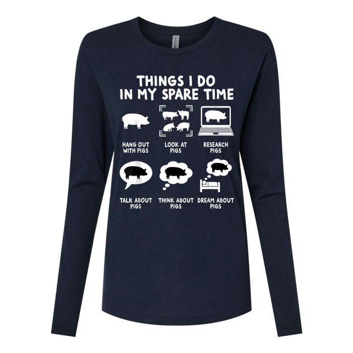 Farm Life Farming Pig Lover Fun Pig Owner And Animal Lover Womens Cotton Relaxed Long Sleeve T-Shirt