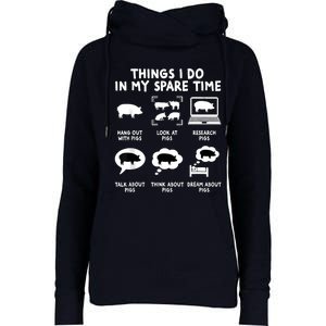 Farm Life Farming Pig Lover Fun Pig Owner And Animal Lover Womens Funnel Neck Pullover Hood