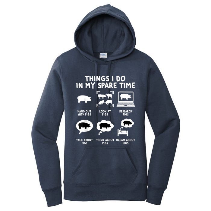 Farm Life Farming Pig Lover Fun Pig Owner And Animal Lover Women's Pullover Hoodie