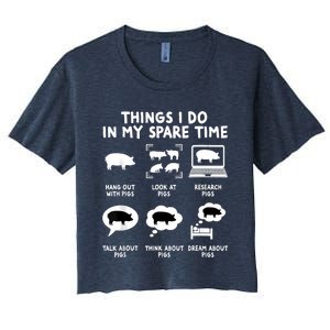 Farm Life Farming Pig Lover Fun Pig Owner And Animal Lover Women's Crop Top Tee