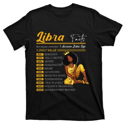 Funny Libra Facts Awesome Zodiac Sign Horoscope Birthday T-Shirt