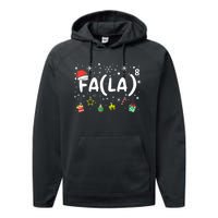 Fa (La)8 Funny Christmas Santa Fa La Math Teacher Performance Fleece Hoodie