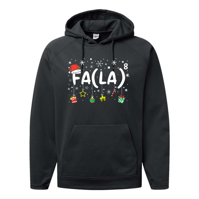 Fa (La)8 Funny Christmas Santa Fa La Math Teacher Performance Fleece Hoodie