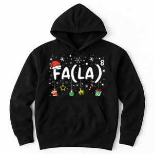 Fa (La)8 Funny Christmas Santa Fa La Math Teacher Hoodie