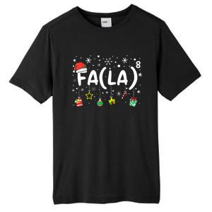 Fa (La)8 Funny Christmas Santa Fa La Math Teacher Tall Fusion ChromaSoft Performance T-Shirt