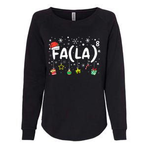 Fa (La)8 Funny Christmas Santa Fa La Math Teacher Womens California Wash Sweatshirt