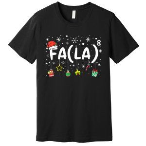 Fa (La)8 Funny Christmas Santa Fa La Math Teacher Premium T-Shirt