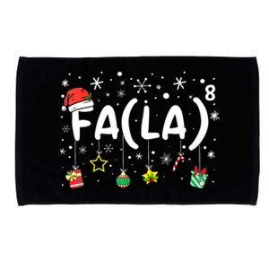 Fa (La)8 Funny Christmas Santa Fa La Math Teacher Microfiber Hand Towel