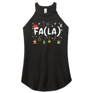 Fa (La)8 Funny Christmas Santa Fa La Math Teacher Women's Perfect Tri Rocker Tank