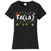 Fa (La)8 Funny Christmas Santa Fa La Math Teacher Women's T-Shirt