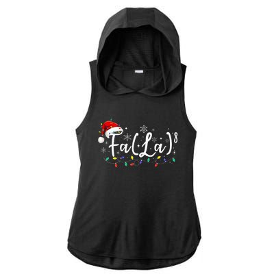 Fa (La)8 Funny Christmas Santa Fa La Math Teacher Student Ladies PosiCharge Tri-Blend Wicking Draft Hoodie Tank