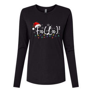 Fa (La)8 Funny Christmas Santa Fa La Math Teacher Student Womens Cotton Relaxed Long Sleeve T-Shirt