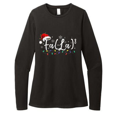 Fa (La)8 Funny Christmas Santa Fa La Math Teacher Student Womens CVC Long Sleeve Shirt