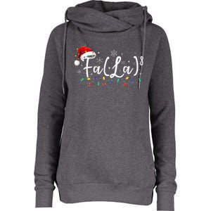 Fa (La)8 Funny Christmas Santa Fa La Math Teacher Student Womens Funnel Neck Pullover Hood