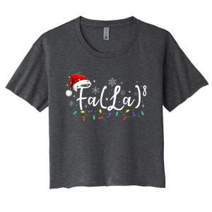 Fa (La)8 Funny Christmas Santa Fa La Math Teacher Student Women's Crop Top Tee