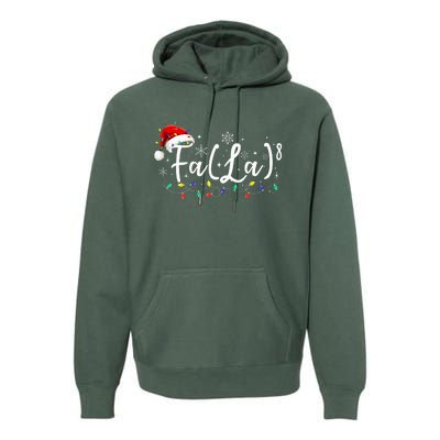 Fa (La)8 Funny Christmas Santa Fa La Math Teacher Student Premium Hoodie