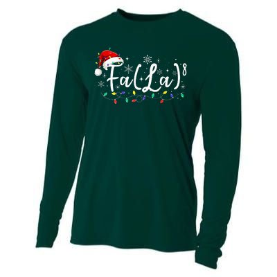 Fa (La)8 Funny Christmas Santa Fa La Math Teacher Student Cooling Performance Long Sleeve Crew