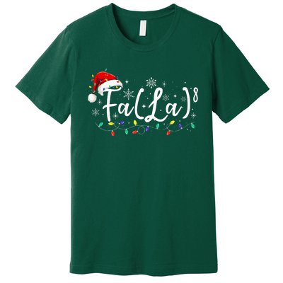 Fa (La)8 Funny Christmas Santa Fa La Math Teacher Student Premium T-Shirt